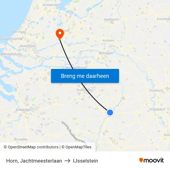 Horn, Jachtmeesterlaan to IJsselstein map