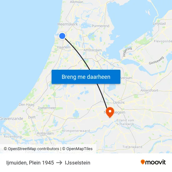 Ijmuiden, Plein 1945 to IJsselstein map