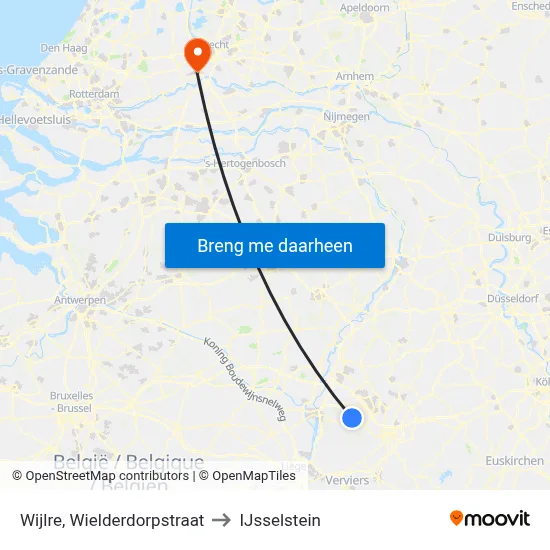 Wijlre, Wielderdorpstraat to IJsselstein map