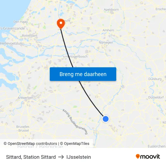 Sittard, Station Sittard to IJsselstein map