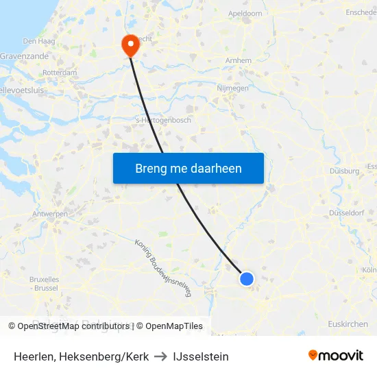 Heerlen, Heksenberg/Kerk to IJsselstein map