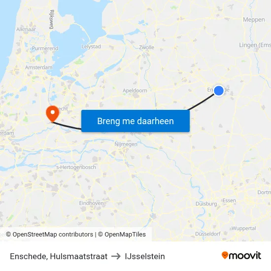Enschede, Hulsmaatstraat to IJsselstein map