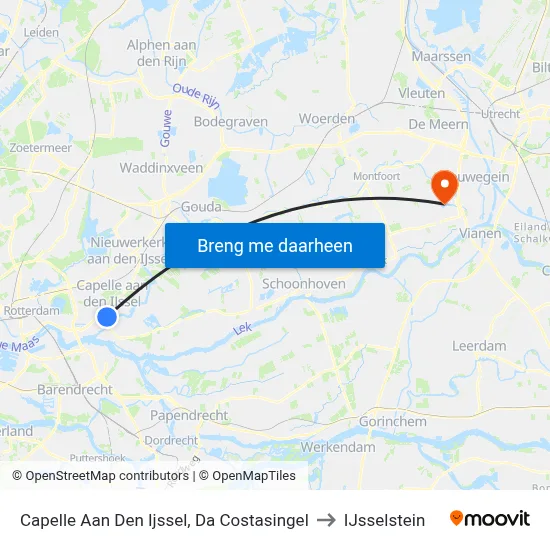 Capelle Aan Den Ijssel, Da Costasingel to IJsselstein map