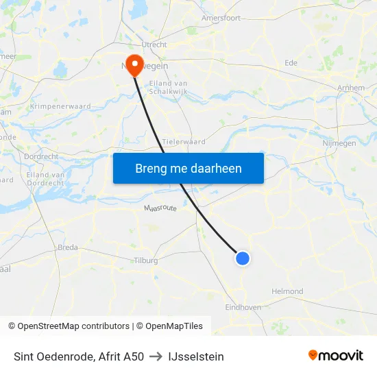 Sint Oedenrode, Afrit A50 to IJsselstein map