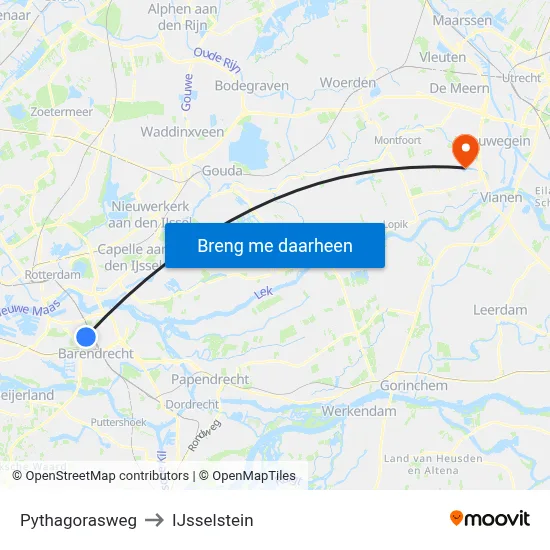 Pythagorasweg to IJsselstein map