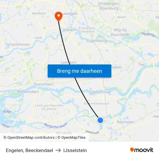 Engelen, Beeckendael to IJsselstein map