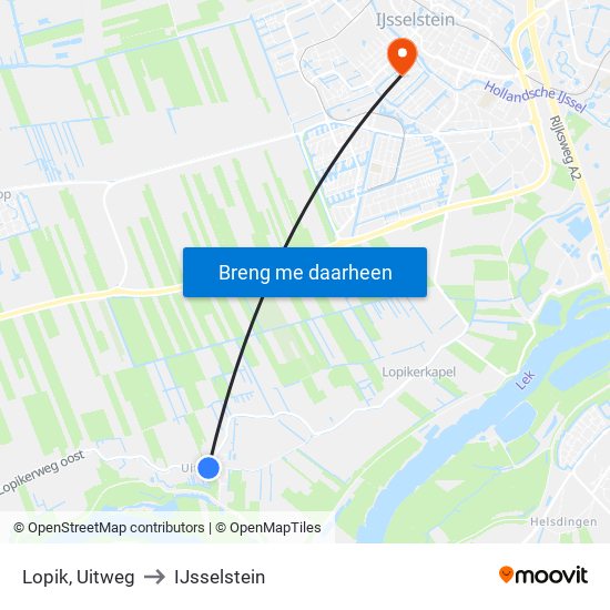 Lopik, Uitweg to IJsselstein map