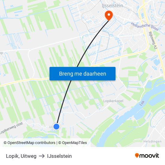 Lopik, Uitweg to IJsselstein map