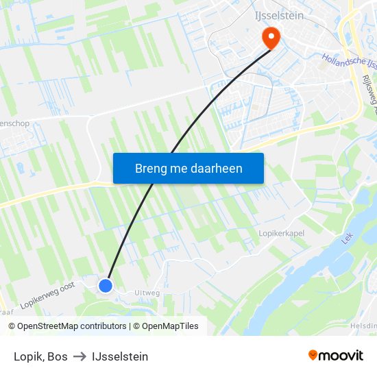 Lopik, Bos to IJsselstein map