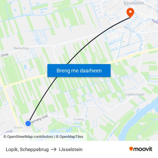 Lopik, Scheppebrug to IJsselstein map