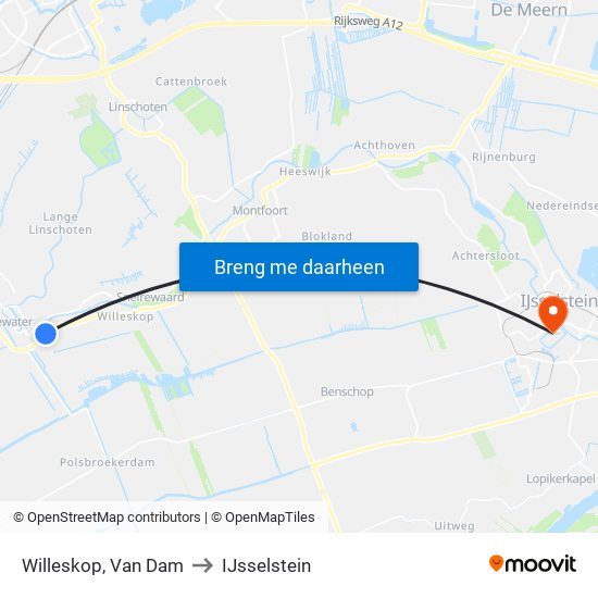 Willeskop, Van Dam to IJsselstein map
