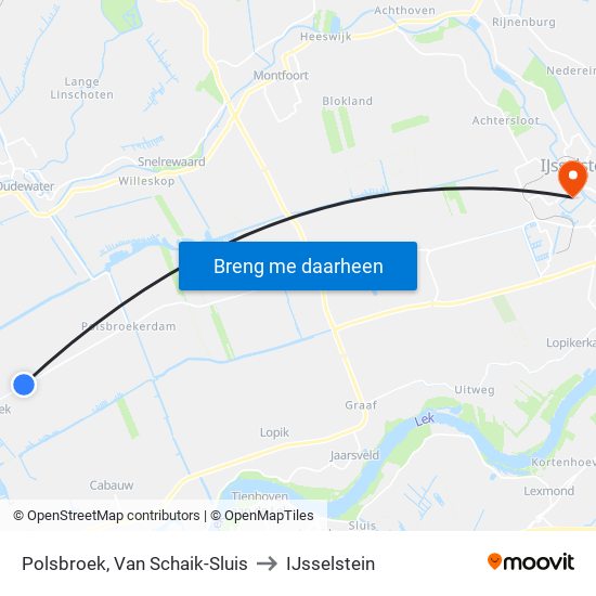 Polsbroek, Van Schaik-Sluis to IJsselstein map