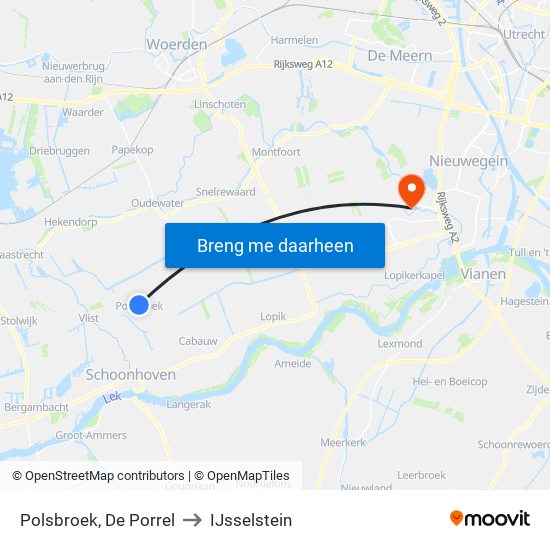 Polsbroek, De Porrel to IJsselstein map