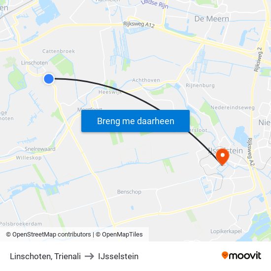 Linschoten, Trienali to IJsselstein map