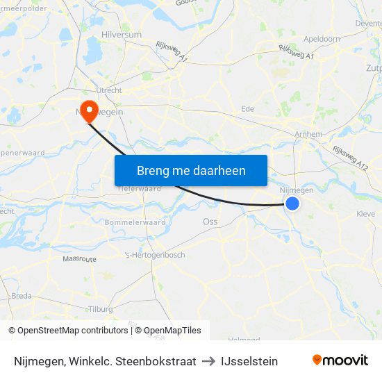 Nijmegen, Winkelc. Steenbokstraat to IJsselstein map