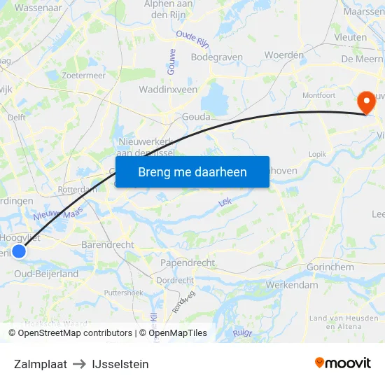 Zalmplaat to IJsselstein map