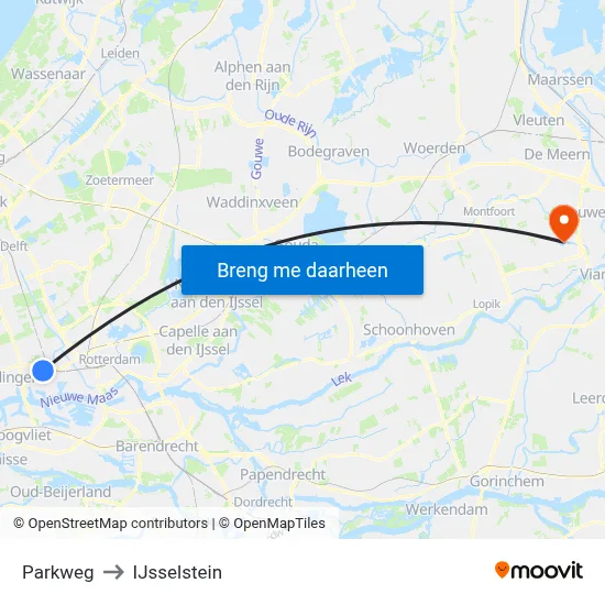 Parkweg to IJsselstein map