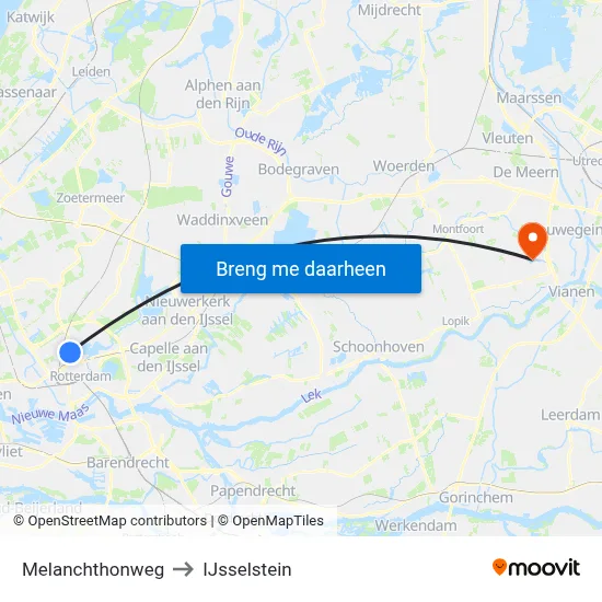 Melanchthonweg to IJsselstein map