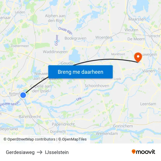 Gerdesiaweg to IJsselstein map