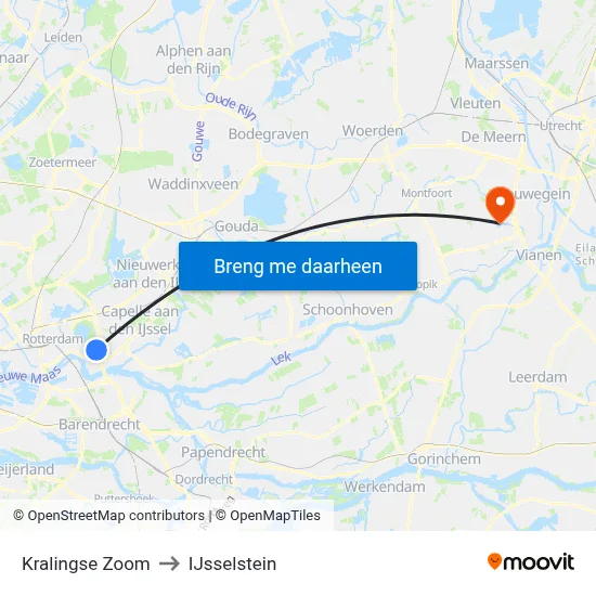Kralingse Zoom to IJsselstein map