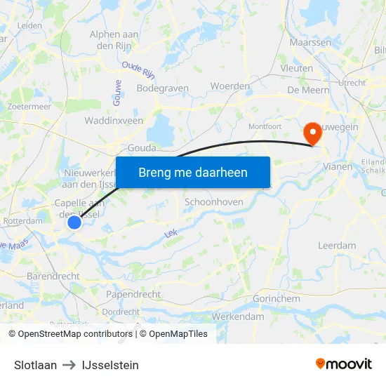 Slotlaan to IJsselstein map