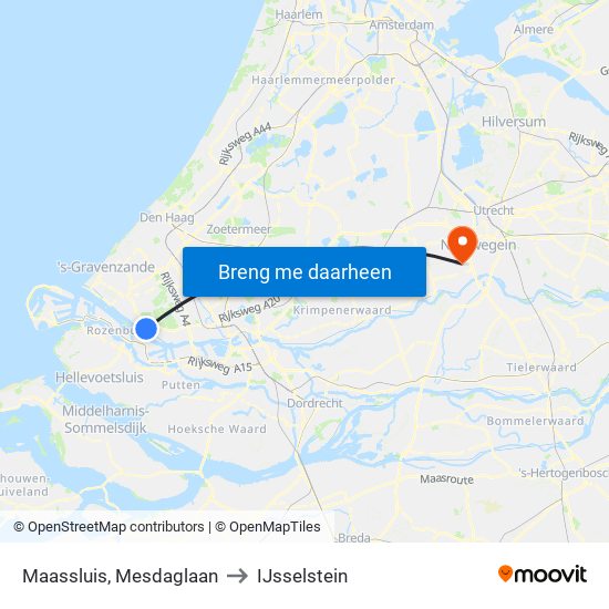 Maassluis, Mesdaglaan to IJsselstein map