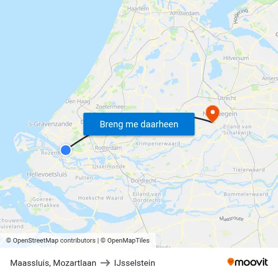Maassluis, Mozartlaan to IJsselstein map