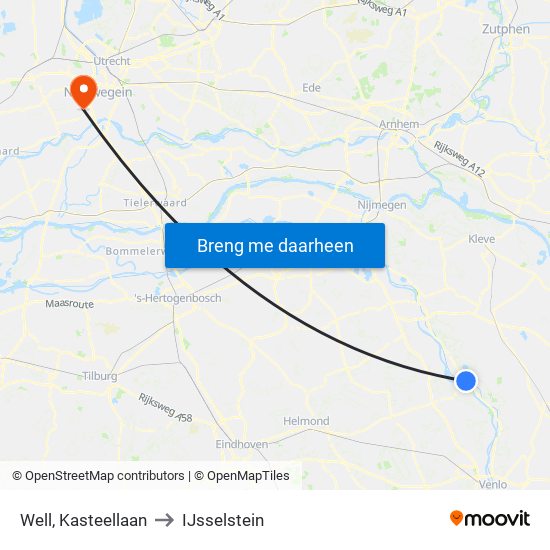 Well, Kasteellaan to IJsselstein map