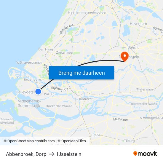 Abbenbroek, Dorp to IJsselstein map