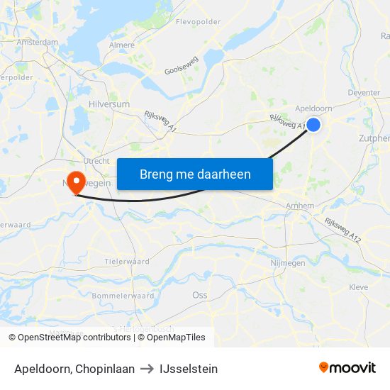 Apeldoorn, Chopinlaan to IJsselstein map