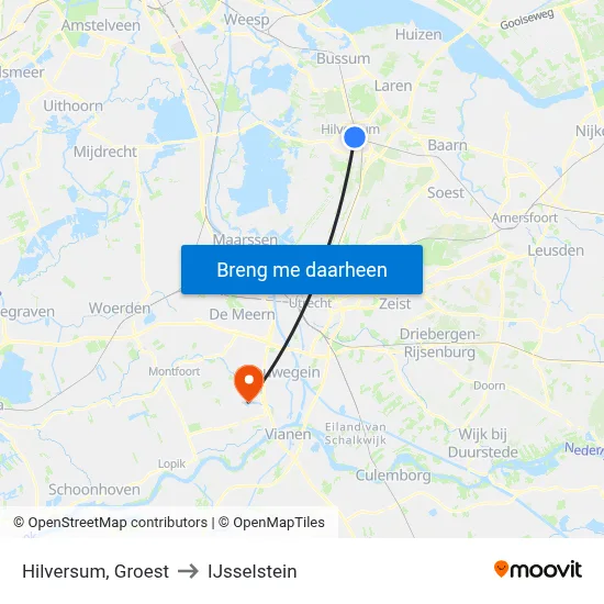 Hilversum, Groest to IJsselstein map