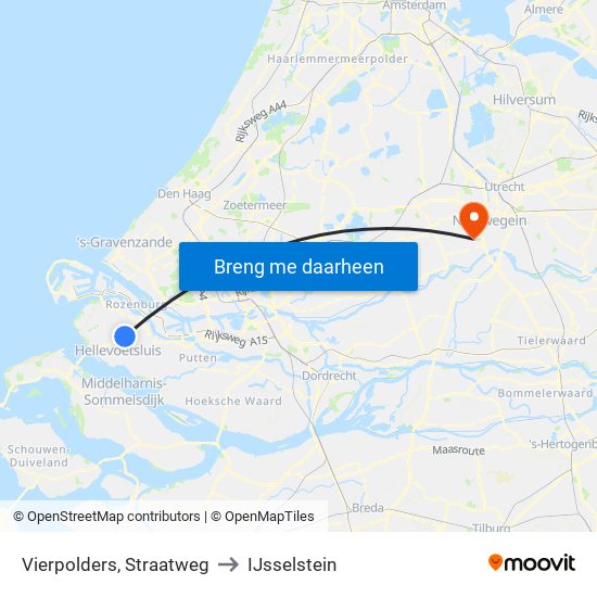 Vierpolders, Straatweg to IJsselstein map