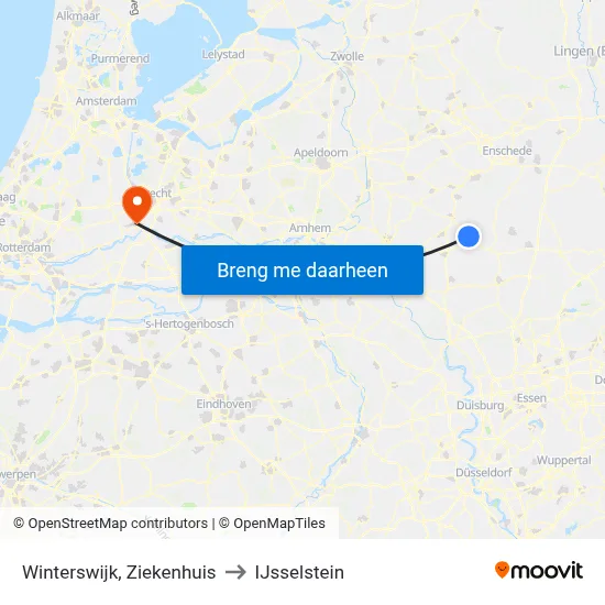 Winterswijk, Ziekenhuis to IJsselstein map