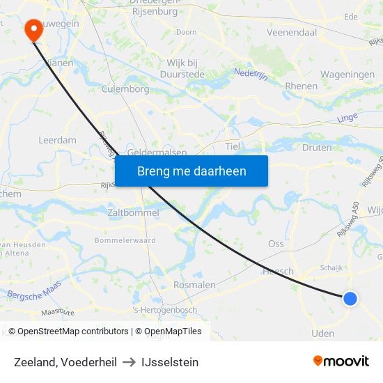 Zeeland, Voederheil to IJsselstein map