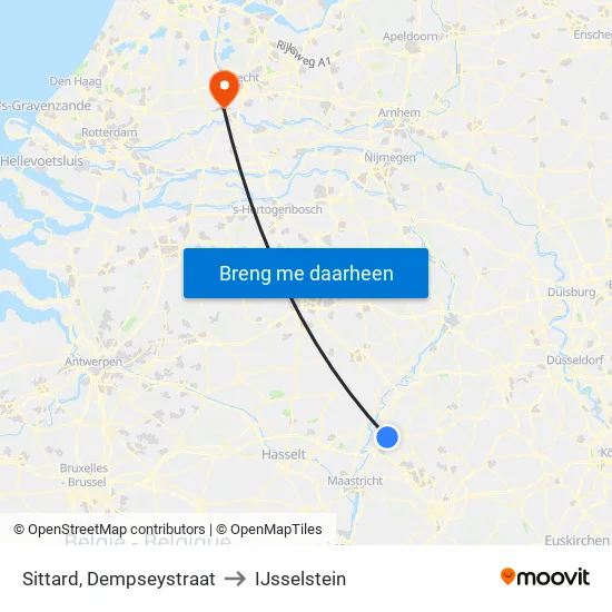 Sittard, Dempseystraat to IJsselstein map
