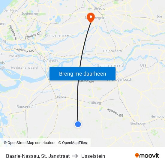 Baarle-Nassau, St. Janstraat to IJsselstein map