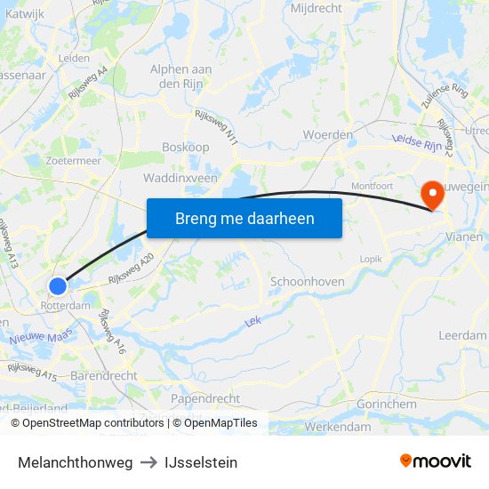 Melanchthonweg to IJsselstein map