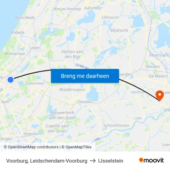 Voorburg, Leidschendam-Voorburg to IJsselstein map