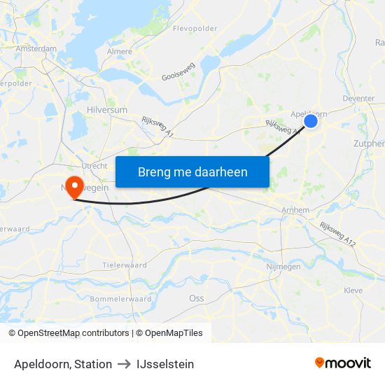 Apeldoorn, Station to IJsselstein map