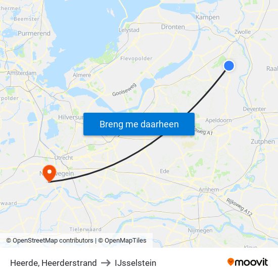 Heerde, Heerderstrand to IJsselstein map