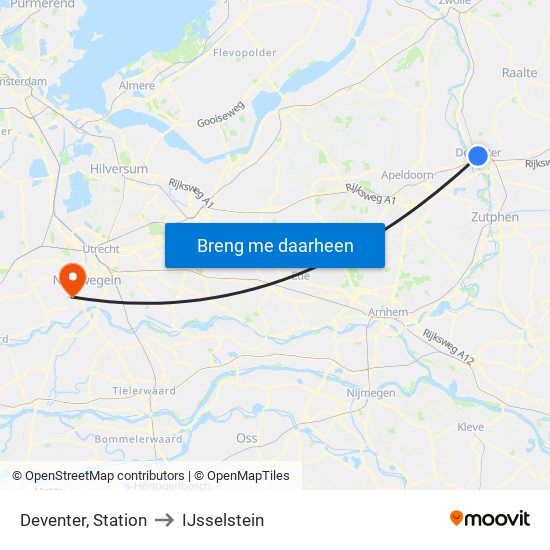 Deventer, Station to IJsselstein map