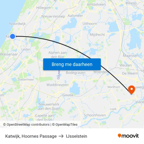 Katwijk, Hoornes Passage to IJsselstein map