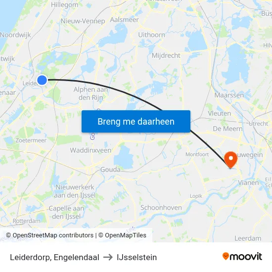 Leiderdorp, Engelendaal to IJsselstein map