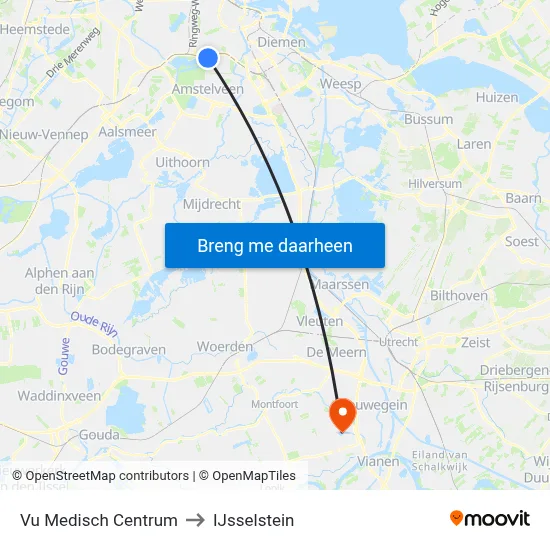 Vu Medisch Centrum to IJsselstein map