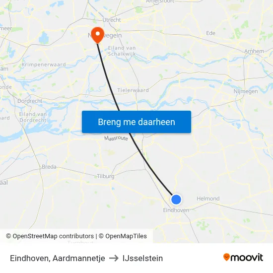 Eindhoven, Aardmannetje to IJsselstein map