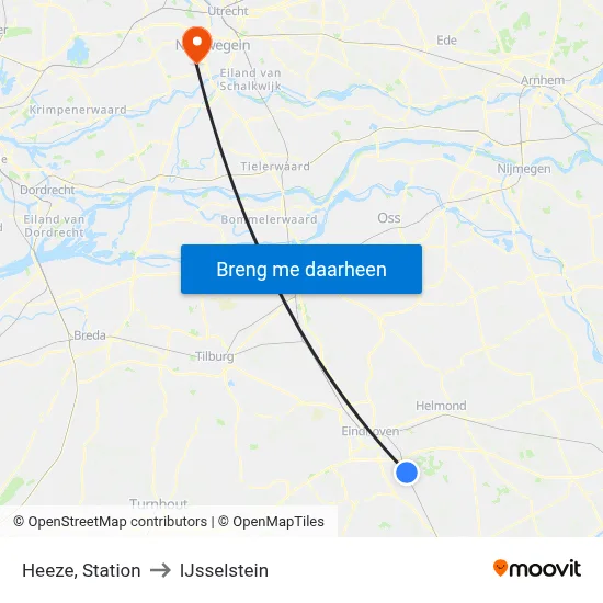 Heeze, Station to IJsselstein map