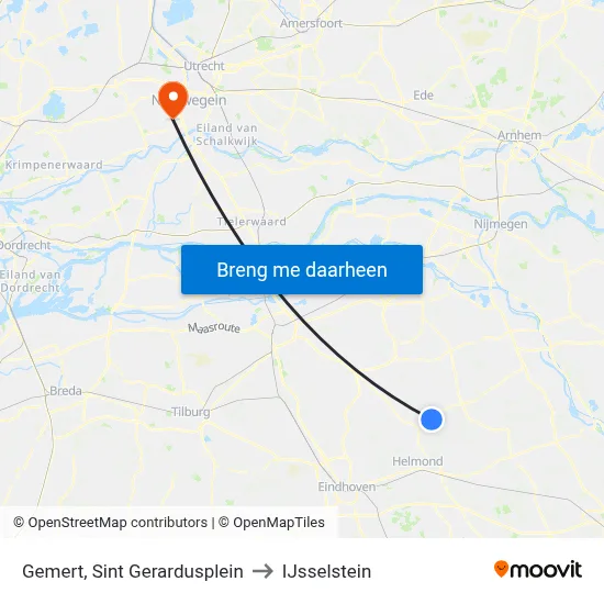 Gemert, Sint Gerardusplein to IJsselstein map