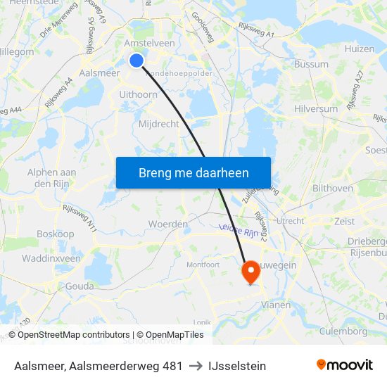 Aalsmeer, Aalsmeerderweg 481 to IJsselstein map