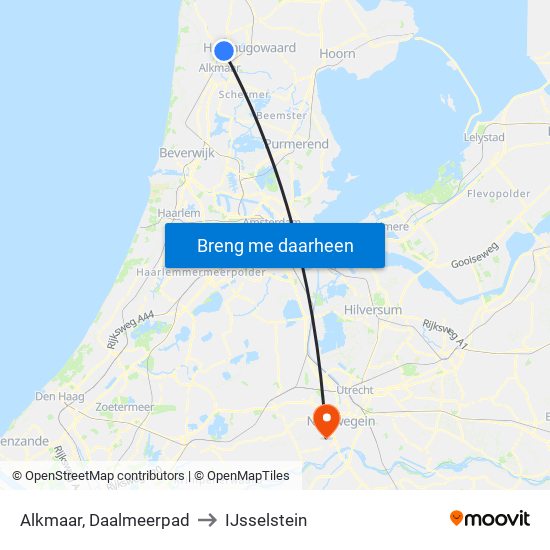 Alkmaar, Daalmeerpad to IJsselstein map