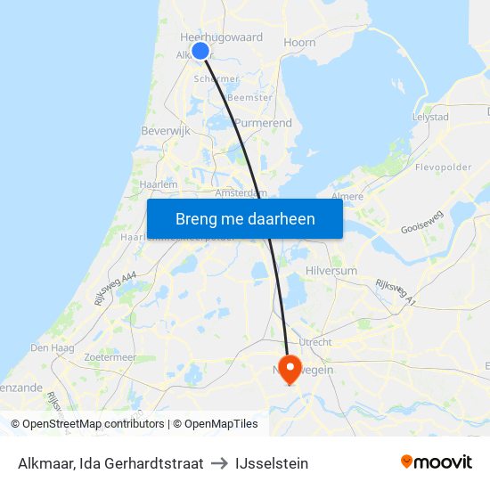 Alkmaar, Ida Gerhardtstraat to IJsselstein map